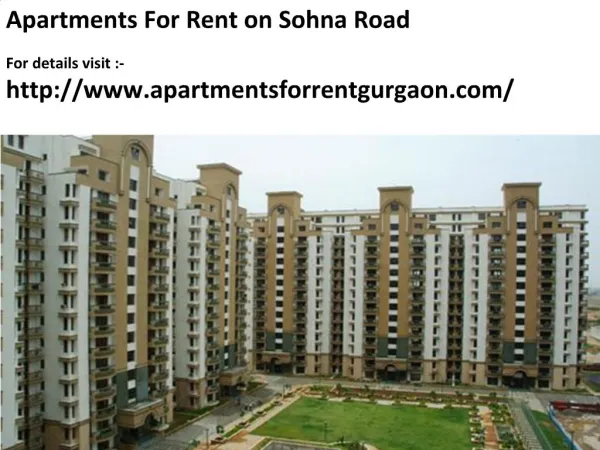 Apartments For Rent on Sohna Road