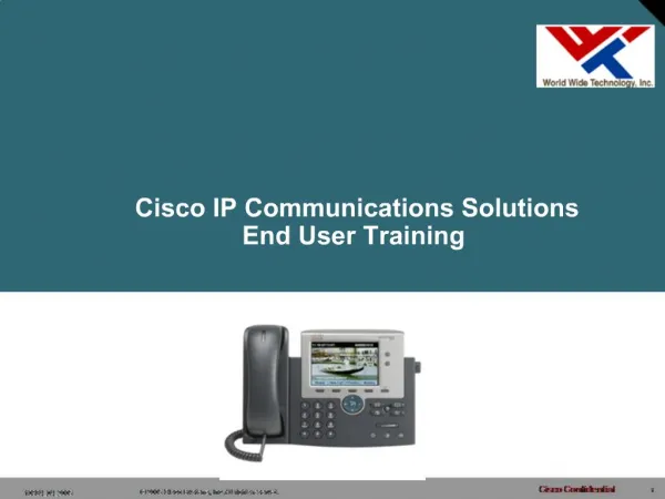 Cisco IP Communications Solutions End User Training