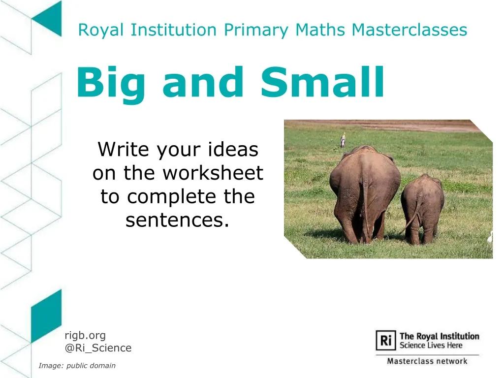 royal institution primary maths masterclasses