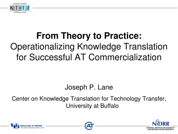 Joseph P. Lane Center on Knowledge Translation for Technology Transfer, University at Buffalo