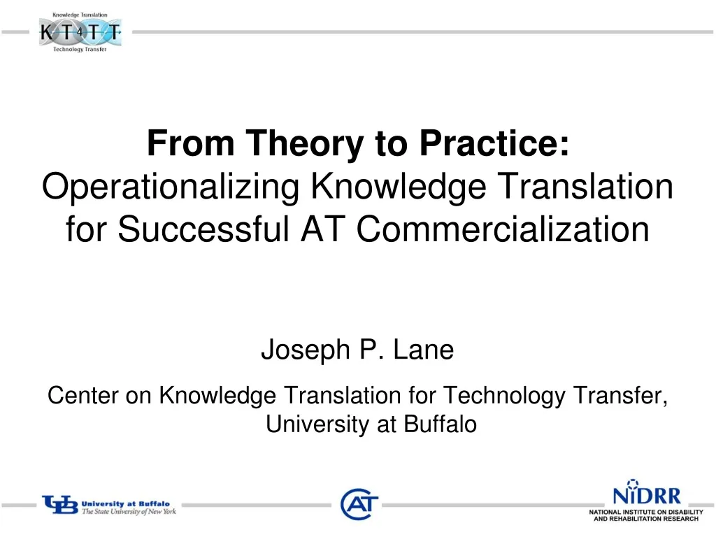 from theory to practice operationalizing knowledge translation for successful at commercialization