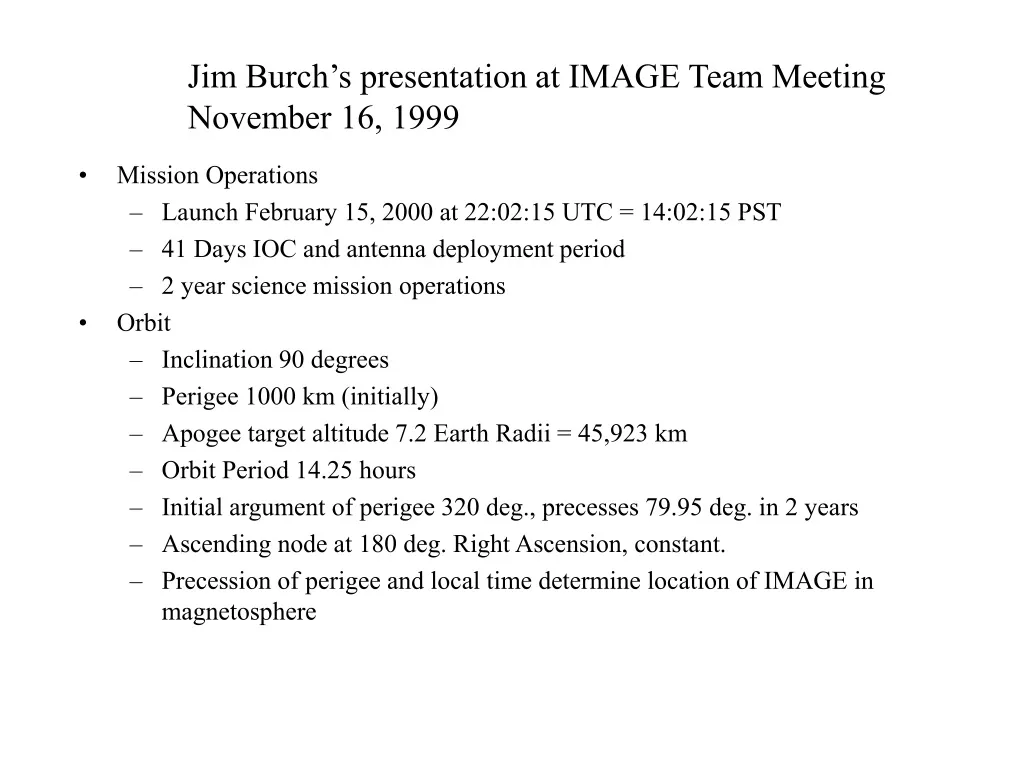 jim burch s presentation at image team meeting