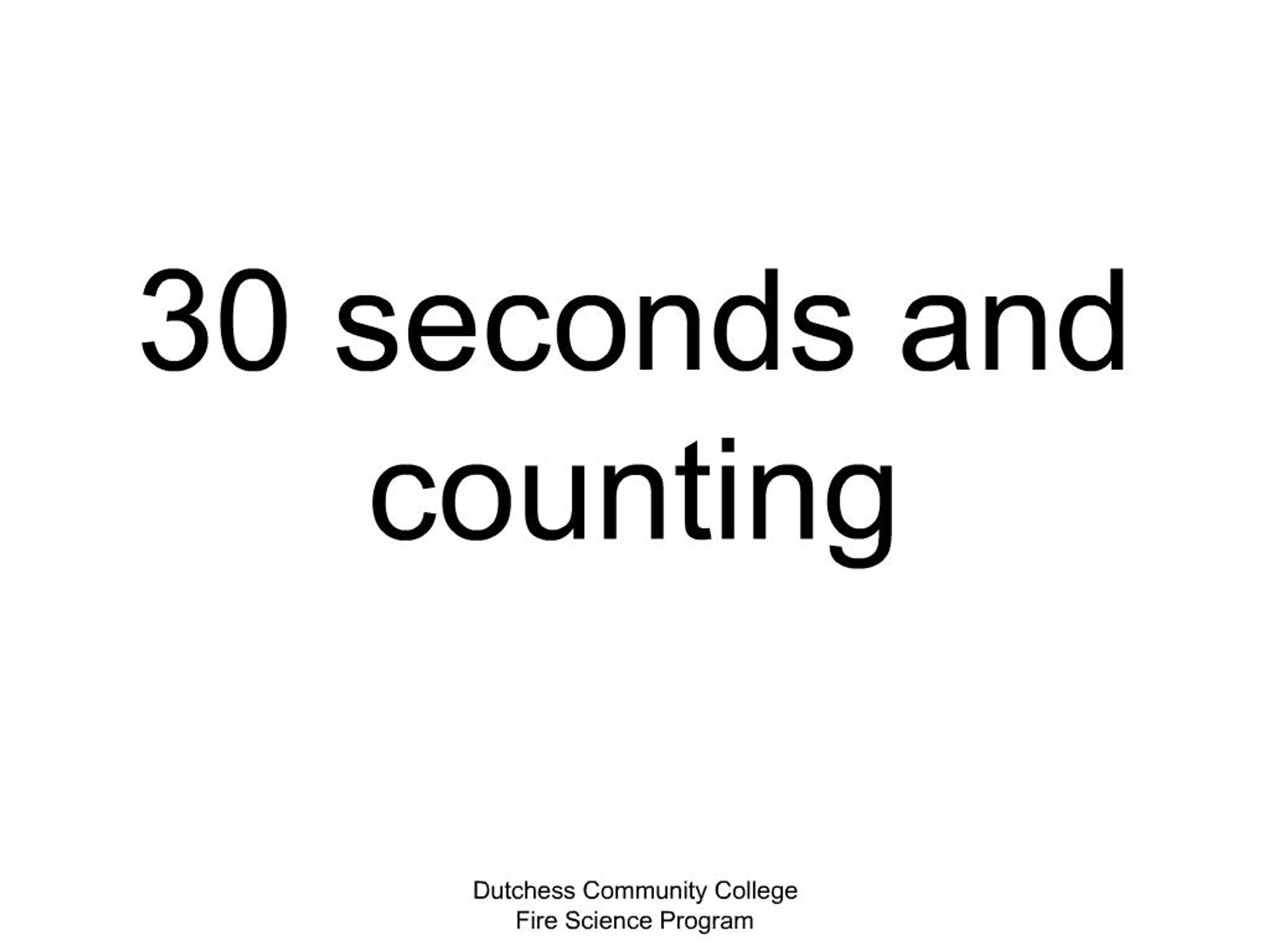 PPT - 30 seconds and counting PowerPoint Presentation, free download ...