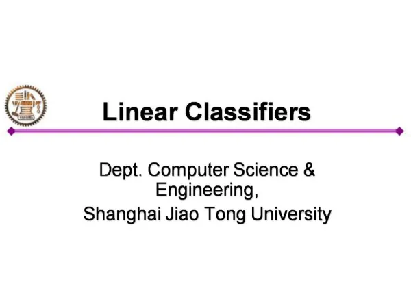 Linear Classifiers