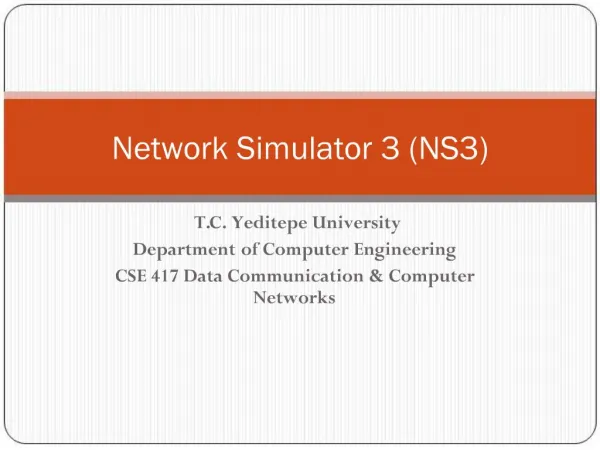 Network Simulator 3 NS3