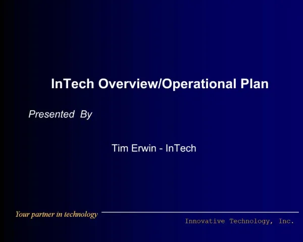 InTech Overview