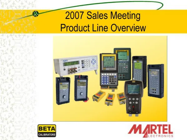 2007 Sales Meeting Product Line Overview