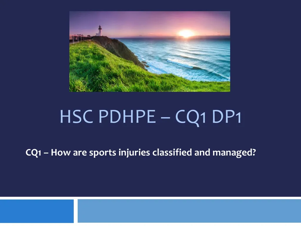 cq1 how are sports injuries classified and managed