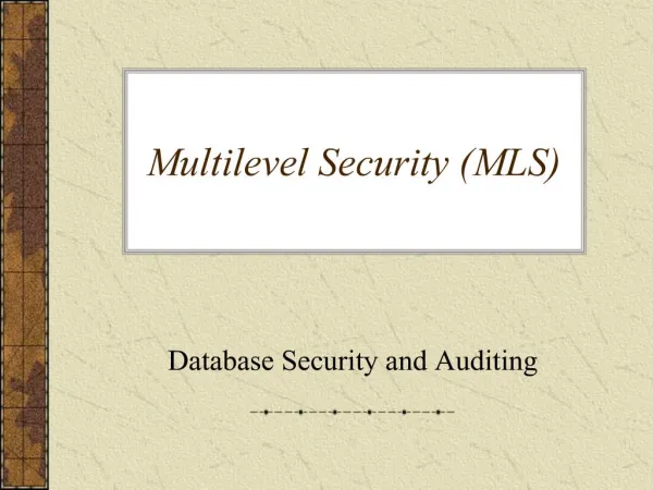 Multilevel Security MLS
