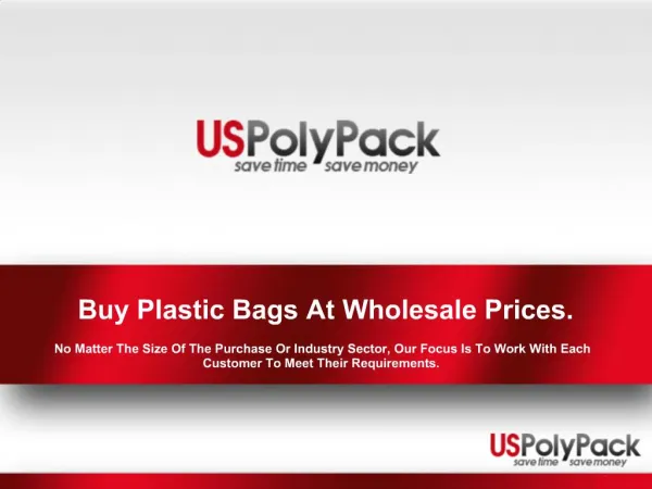 Buy Affordable Plastic Bags From USpolypack
