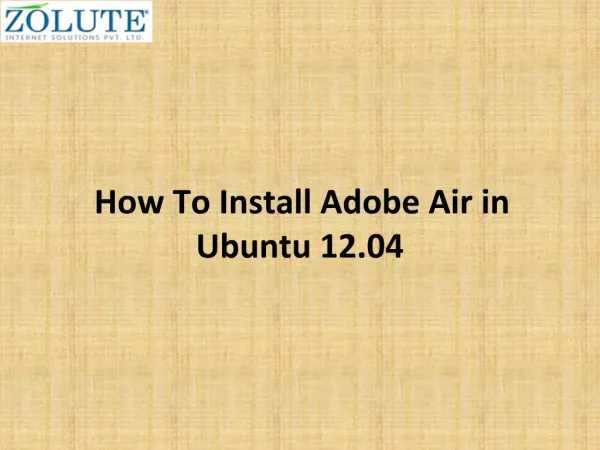 How To Install Adobe Air in Ubuntu 12.04