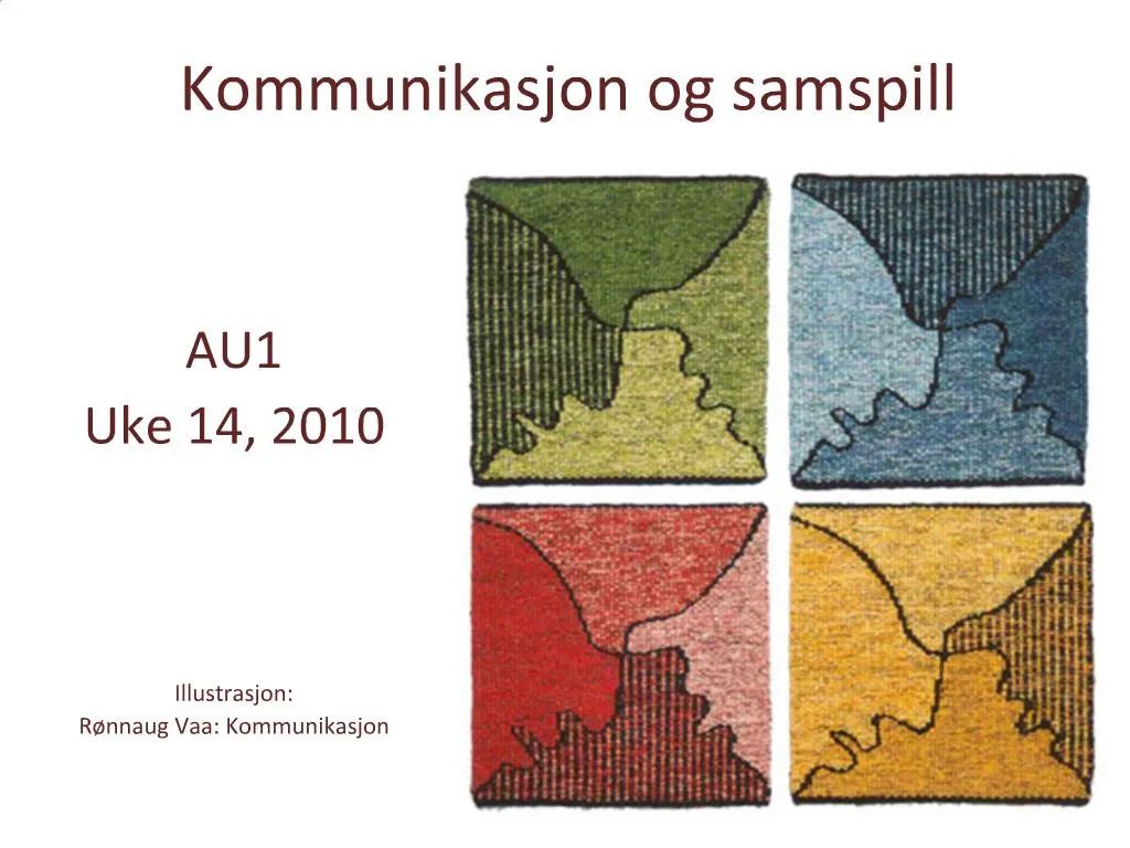 PPT - Kommunikasjon Og Samspill PowerPoint Presentation, Free Download ...