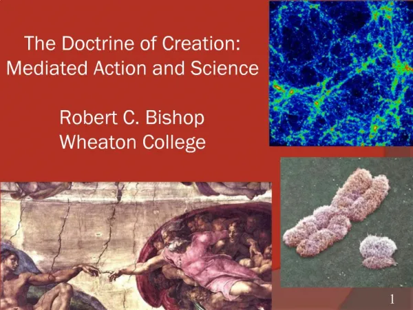 The Doctrine of Creation: Mediated Action and Science Robert C. Bishop Wheaton College