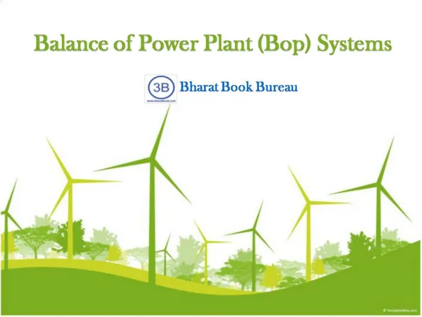 Balance of Power Plant (Bop) Systems