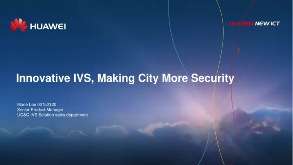 Innovative IVS, Making City More Security