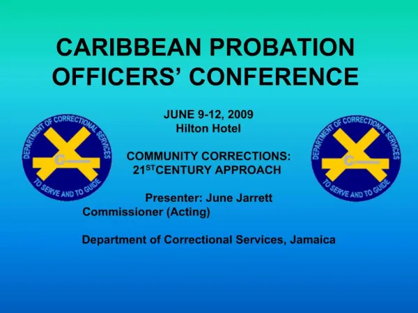 CARIBBEAN PROBATION OFFICERS CONFERENCE