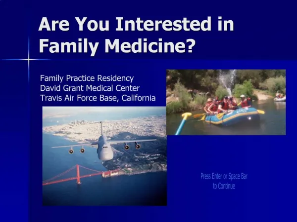 Are You Interested in Family Medicine