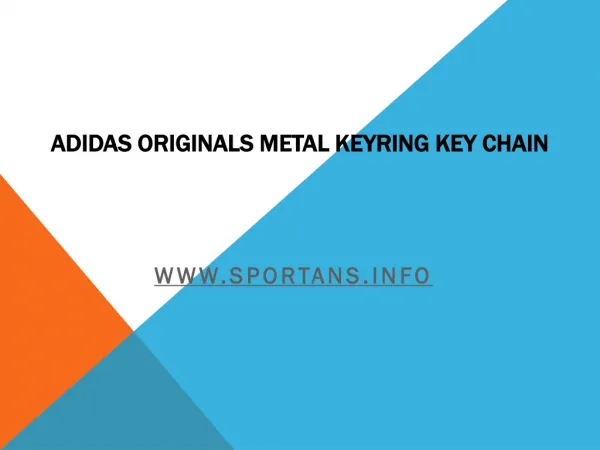 Adidas Originals Metal Keyring Key Chain