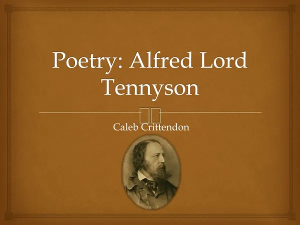 Poetry: Alfred Lord Tennyson