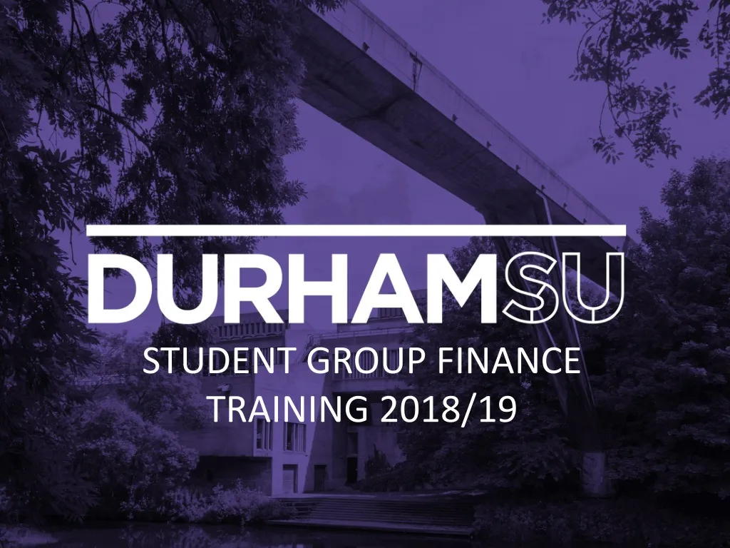 student group finance training 2018 19