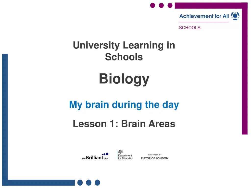 university learning in schools biology my brain