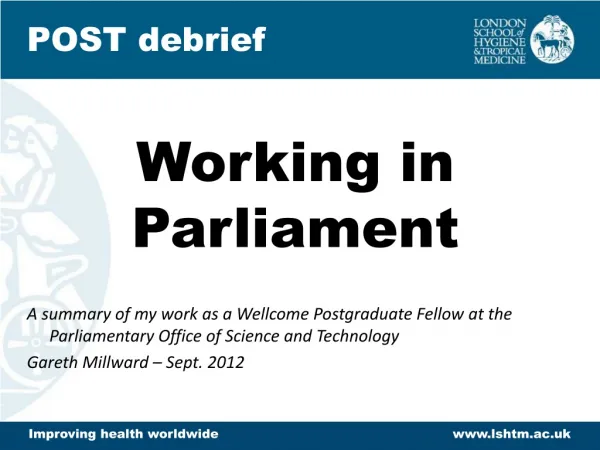 Working in Parliament