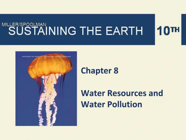 Chapter 8 Water Resources and Water Pollution