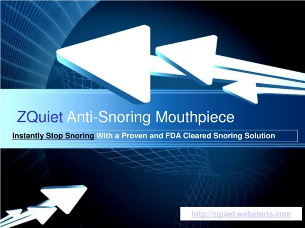 Buy ZQuiet - Exclusive Online Anti-Snoring Mouthpiece Deal