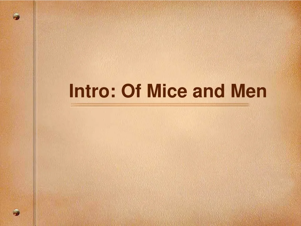 intro of mice and men
