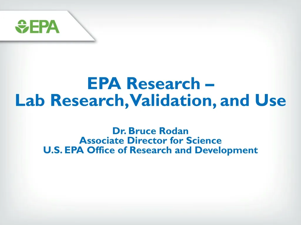 epa research lab research validation