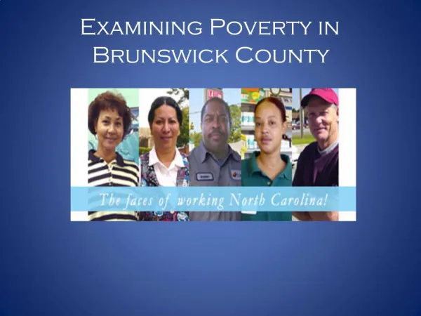 Examining Poverty in Brunswick County