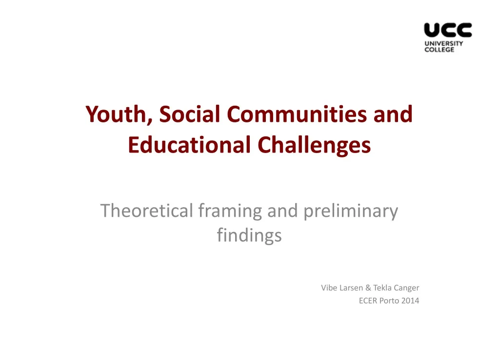 youth social communities and educational challenges