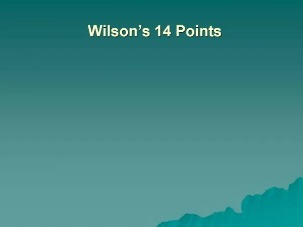 Wilson s 14 Points