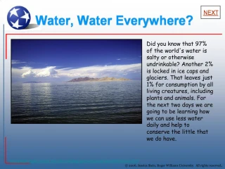 Water, Water Everywhere