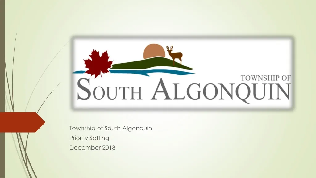 township of south algonquin priority setting december 2018