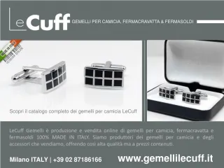 LeCuff, gemelli per camicia su www.gemellilecuff.it - slide 1