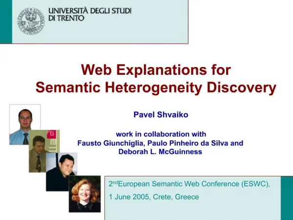 Web Explanations for Semantic Heterogeneity Discovery