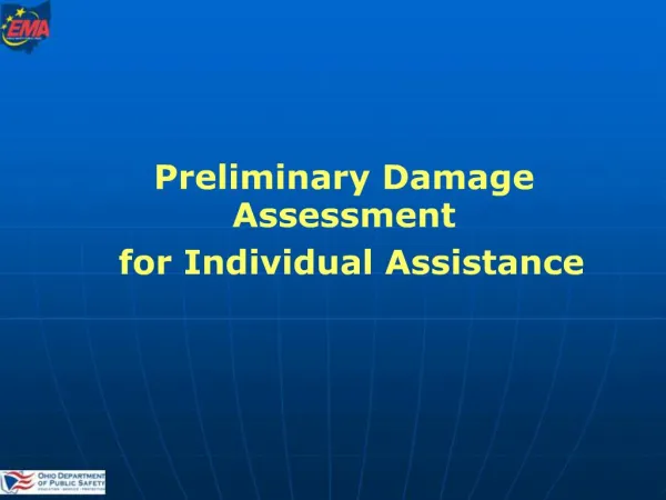 Preliminary Damage Assessment for Individual Assistance