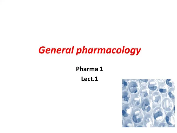 General pharmacology