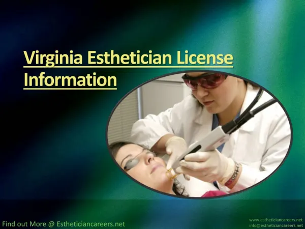 Virginia Esthetician License Information