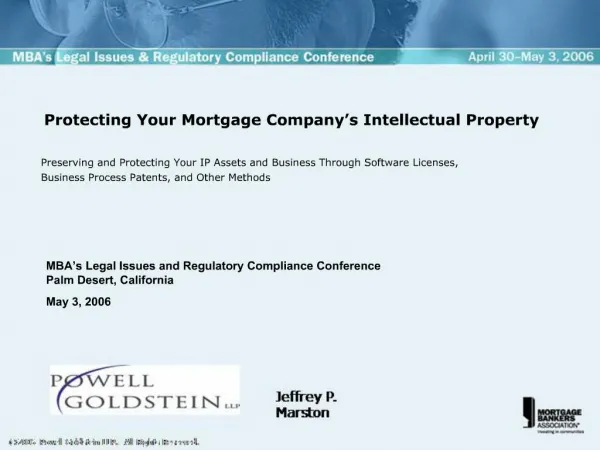 Protecting Your Mortgage Company s Intellectual Property