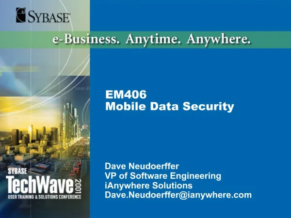 EM406 Mobile Data Security