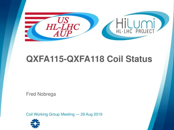 QXFA115-QXFA118 Coil Status