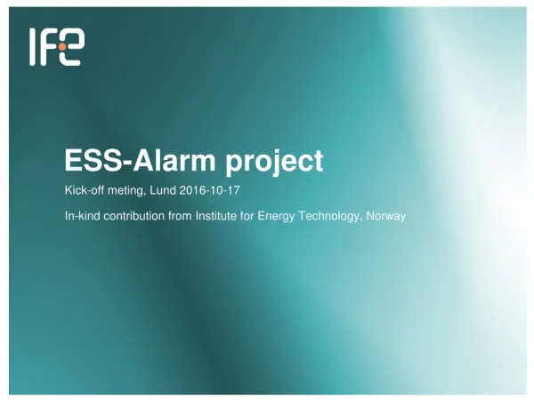 ESS-Alarm project