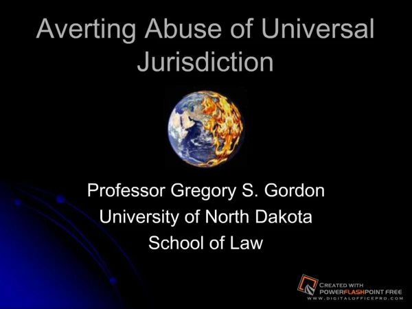 Averting Abuse of Universal Jurisdiction