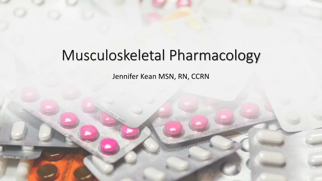 musculoskeletal pharmacology