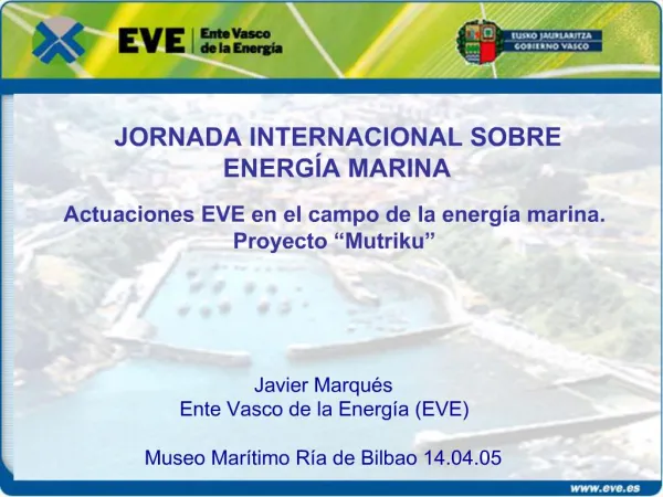 JORNADA INTERNACIONAL SOBRE ENERG A MARINA