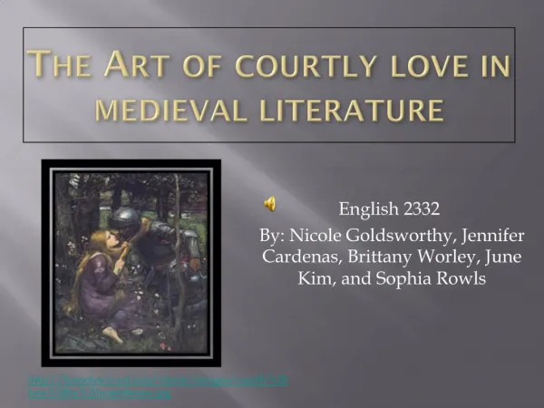 The Art of courtly love in medieval literature