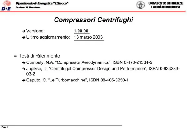 Compressori Centrifughi