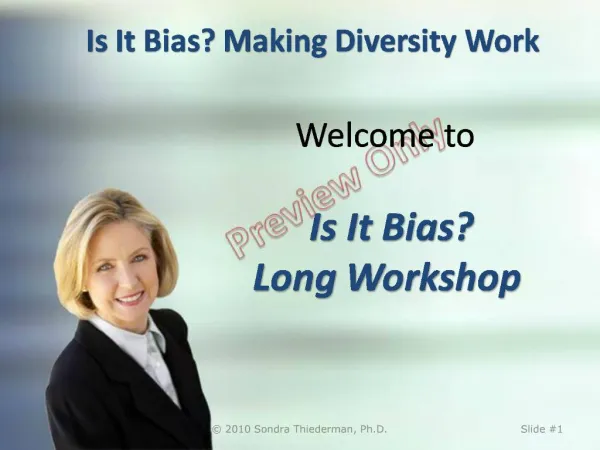 Is It Bias Making Diversity Work